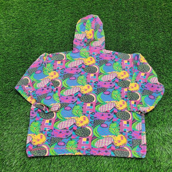 Vintage Boho Hippie Hoodie Womens Large 25x25 Baggy Boxy - Picture 2 of 10